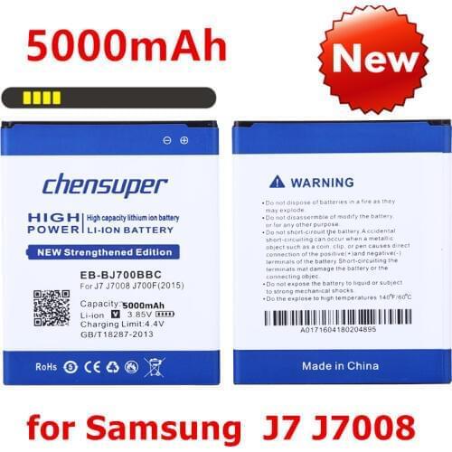 Chensuper 5000mAh EB-BJ700BBC Battery for Samsung GALAXY J7 J7008 J700F SM-J7008 J7000 J700 ON7 G6000