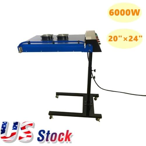 US Stock 6000W 20" x 24" Automatic IR Flash Dryer Machine with Sensor Machine for Silk Screen Printing 110V/220V