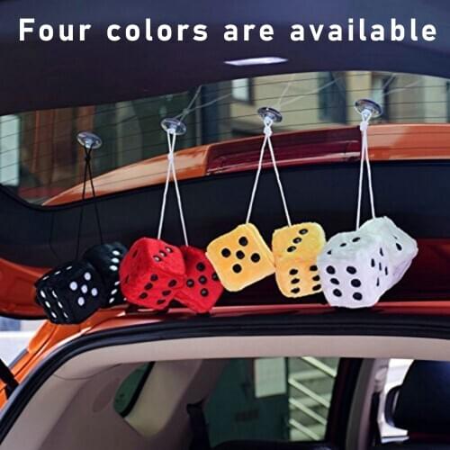 Car Plush Dice Decoration Rear View Mirror Hanging Pendant Ornament Home Decor