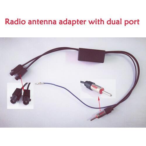Two Way OEM Car Radio Antenna Adapter Diversity System Fakra for Audi VW BMW Volkswagen Radio