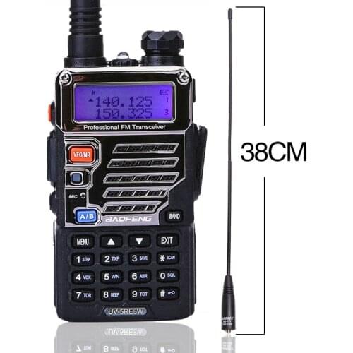 BaoFeng UV-5RE 8W Walkie Talkie 10km Dual Band UV5R Two Way Radio VOX Flashlight Handheld Long Range Portable Radio+771 Antenna