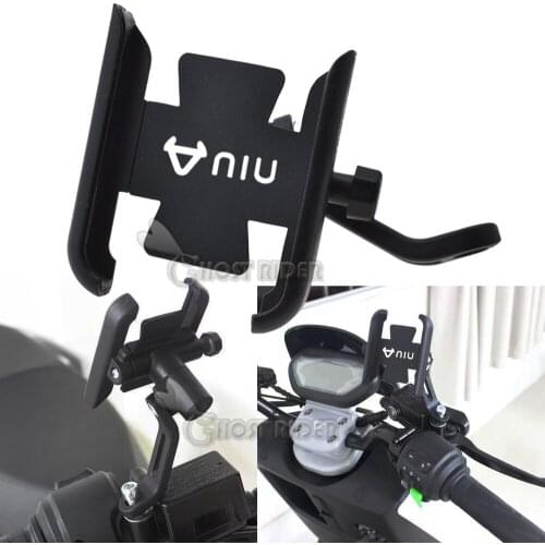 High Quality Phone Holder Bicycle Motorcycle CNC Handlebar Rearview Mirror Mobile GPS Stand Bracket For NIU N1 N1S M1 U1 M+ NGT