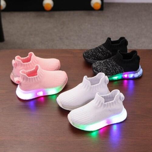 Children Glowing Casual Shoes Boys Breathable Led Light Up Sneakers Unisex Luminous Sneakers For Girls Lightweight Breathable