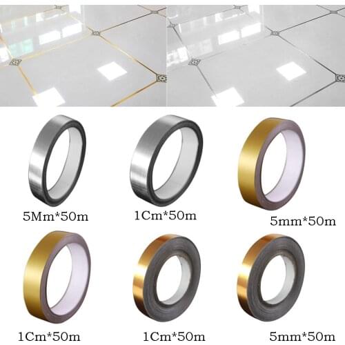 DIY PVC Foil Ground Tile Floor Crevice Line Sticker Self Adhesive Home Decor