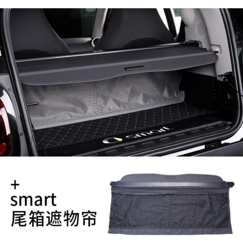 For Mercedes Smart fortwo forfour 2009-2020 Parcel Shelf Trunk Cover Material Curtain Rear Curtain Retractable Spacer Rear Racks