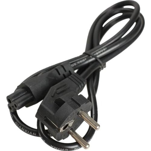 EU European AC Power Cord 1M 3 Prong 2 Pin Power Lead Extension Cable Cord Wire Line For Notebook Laptop Computer