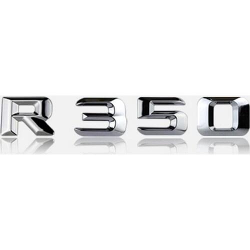 Chrome " R 350 " Car Trunk Rear Letters Words Badge Emblem Letter Decal Sticker for Mercedes Benz R Class R350