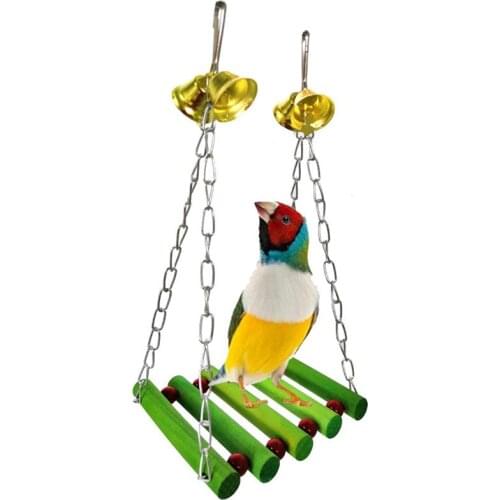 Bird Toy Parrot Parakeet Budgie Cockatiel Cage Hammock Swing Toy Hanging Toy Bird Toys Accessories Pet Supplies
