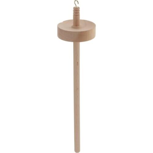 Classic Wooden Drop Spindle Hand Top Whorl Spin Tool Craft 12.6' Length