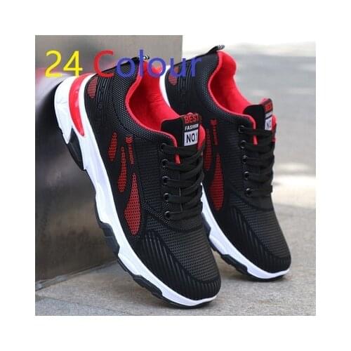 24 Colour Fashion Men Sneakers Mesh Casual Shoes Lac-up Men Shoes Lightweight Vulcanize Shoes Walking Sneakers Zapatillas Hombre