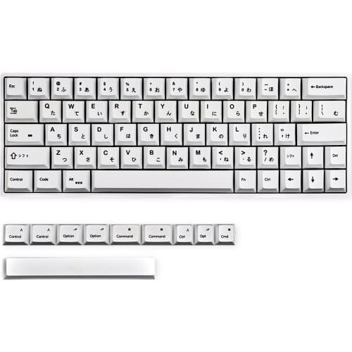 Minimalist White Japanese MAC Keycaps for Mechanical Keyboard Keycap PBT Cherry Profile Sublimation Key Cap