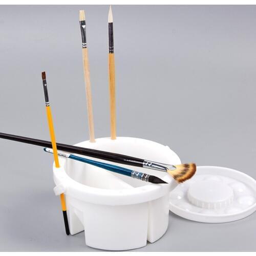 Multi-function portable Wash Pen Bucket With Pen Holder Palette Watercolor Painting Special Art Paint Bucket Telescopic Portable