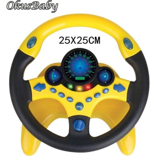 Musical and LED light Chidlren Educational Toy Car Simulatiors Steering wheel Copilot Driver Cosplay Baby Traffic Role Play Set