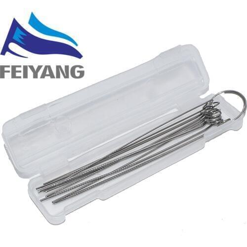 10 kinds Stainless Steel Needle Set PCB Electronic Circuit Through Hole Needle Desoldering Welding Repair Tool 80*0.7-1.3mm