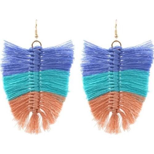 Macrame earrings Wall Hanging Feather Modern Macrame Boho Wall Hanging Wall Tapestry Macrame Bag Charm Purse Charm Rainbow