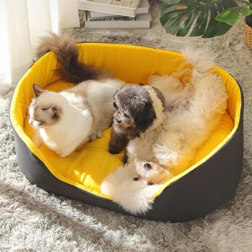 NEW Pet Bed For Dogs Cat House Dog Beds Soft Winter Warm Pet Bed 3D Washable Kennel Deep Sleep Comfort Pets Tent Cozy Cave Beds
