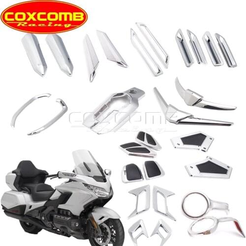 ABS Plastic Bodywork Fairing Accent Trim Cover Front Rear Fender Side Panel Case Trim Decorative For Honda Goldwing GL1800 18-up