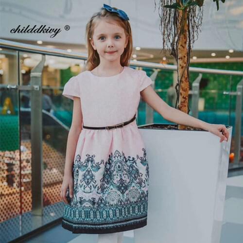 Girl Princess Dress Autumn Winter Baby Girl Clothes 100% Cotton Kids Casual Dresses for girls Novelty Print Party Vestidos 3-8Y
