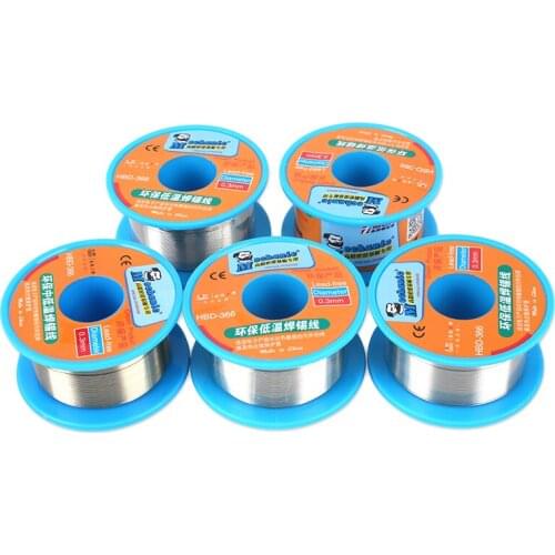 MECHANIC soldering wire lead-free low temperature 210 degree melting point solder 0.6 0.8 0.5 0.4 0.3mm for BGA repair