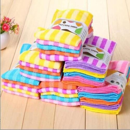 5pcs/lot Microfiber Anti-grease Color Dish Cloth Fiber Washing Towel Magic Kitchen Cleaning Wiping Rags Towel Pano De Prato