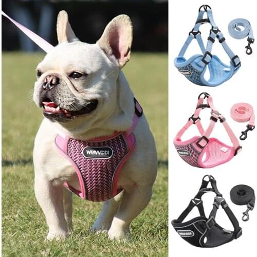 Dog Harness Vest Training for Chihuahua Puppy Soft Mesh Pet Harness for Dogs Cats Collar Cat Pet Chest Strap Chain
