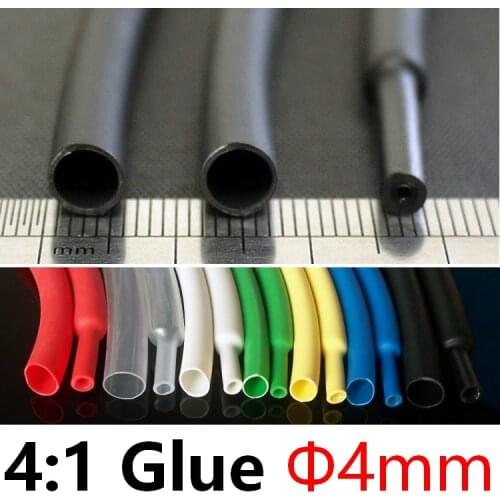Diameter 4mm Heat Shrink Tube 4:1 Ratio Dual Wall Thick Glue Waterproof Wire Wrap Insulated Adhesive Lined Cable Slveeve