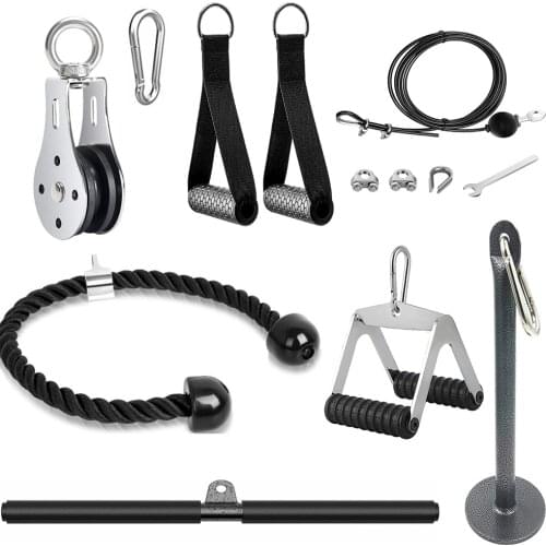 Cable Machine Attachments Tricep Rope Gym Lat Pull Down Rope Pully Gym Fitness Equipment Weight Lifting Workout Accessories