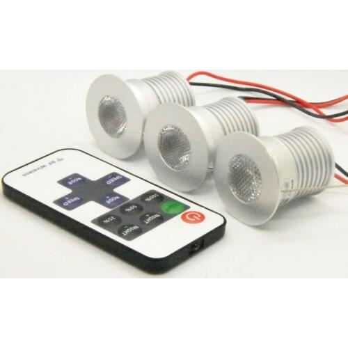 Smart CREE 3W 12V 24V Dimmable LED Spotlight With Power Transformer Remote Cabinet Mini Lamp Kitchen Dining Spot Light