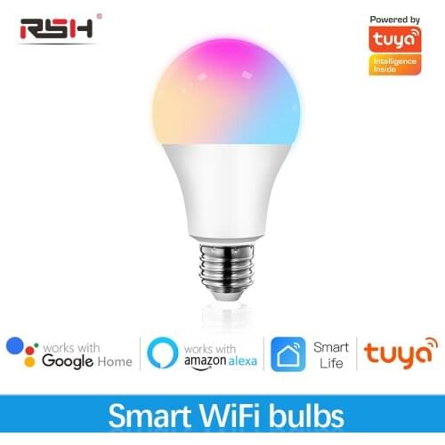RSH Tuya 15W WiFi Smart Home Glühbirne, E27 RGB LED Lampe Dimmbar mit Smart Leben APP, voice Control für Google Hause, Alexa