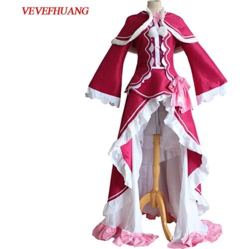VEVEFHUANG Re:Life in a different world from zero Anime cosplay Halloween Cosplay Beatrice Women Cartoon Japanese Lolita Set