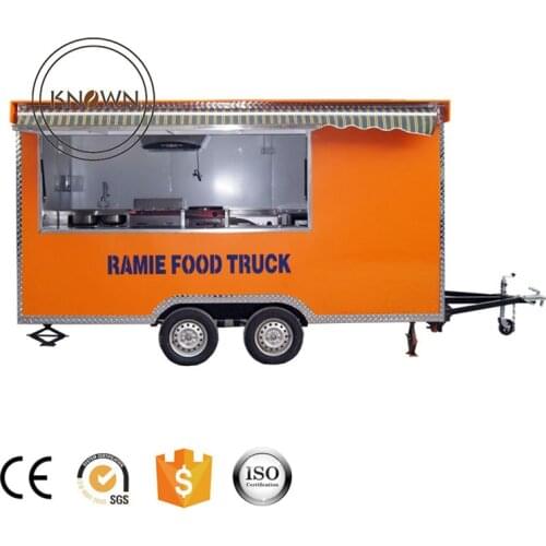Factory price mobile catering trailer food kitchen truck food cart free shipping