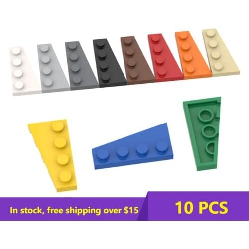 10PCS MOC Compatible Assembles Particles 41769 Wedge Plat For Building Blocks Parts Enlighten bricks Educational High-Tech Toys