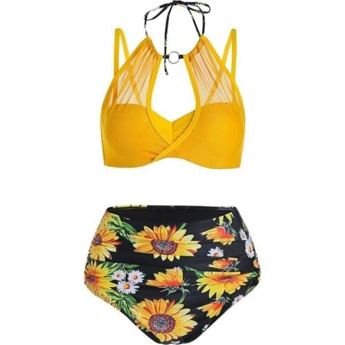 2020 Sexy Brazilian Bikinis Women Swimsuit Padded Swimwear Flounce Bikini Set Push Up Beach Wear Bathing Suit Swimming Maillot