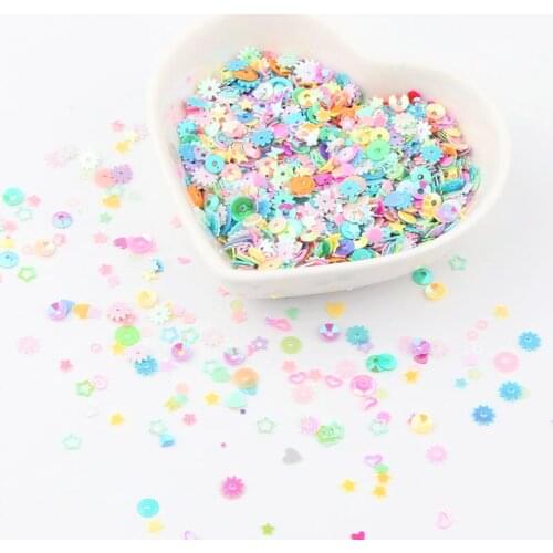 3-10mm Mix Macaroon Colors Sequins Craft Glitter Star Heart Shell Snowflake Sequin Paillettes DIY Manicure Nail Art Decor 500g