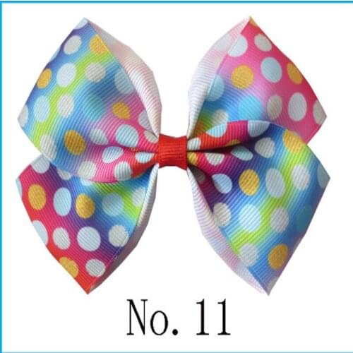 50 BLESSING Girl 4.5" Angel Hair Bow Clip 4.5" Rainbow Easter Christmas Custom