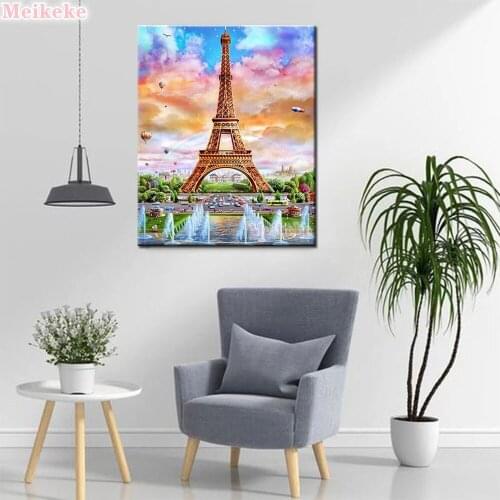 5D Diy Diamond Painting Scenery Paris New York Diamond embroidery 3d Full Cross Stitch Embroidery Diamond Home Kit gift