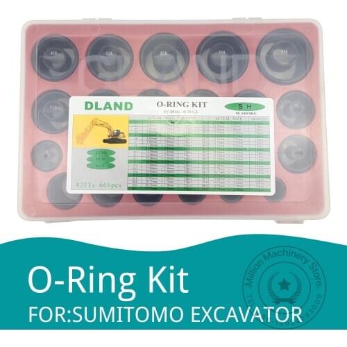 Excavator Accessories Boxed O-ring Kit for SUMITOMO Seal Ring Nitrile Excavator Repair Tools Rubber-ring