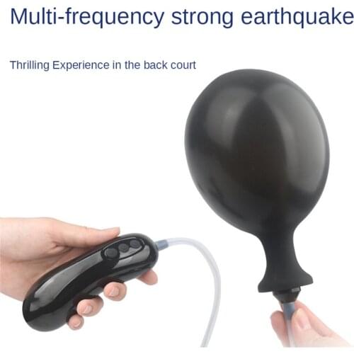 Anal Prostate Vibrator Automatic Inflatable Anus Expansion G-spot Vaginal Massager Vibrating Silicone Butt Plug with 8 Sizes