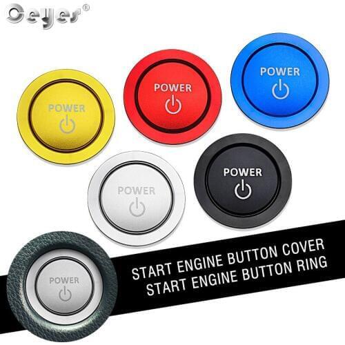 Ceyes Car Engine Start Stop Ignition Key Ring Styling Accessories Case For Toyota Camry Corolla Prius RAV4 Power Stickers Covers