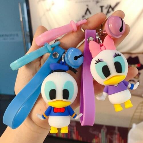 Disney cartoon Epoxy Minnie Mickey mouse keychain girl cute doll accessories car key chain ring bag pendant boys toys
