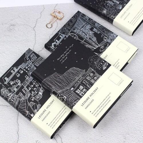 Black Kraft Paper 128 Sheets 130*185mm All Black Inner Pages Graffiti Hand Book Creative DIY Hand-Painted Diary