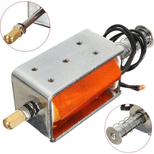 Electric 35mm Long-Stroke Push-Pull Solenoid DC12v Small Electromagnetic Electric Magnet