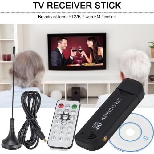 FM USB 2.0 Stick DVB-T DAB Video Broadcasting Tuner Digital TV Antenna Receiver for Household TV Watching Accessories