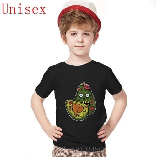 Halloween Zombie Avocado kids clothes boys Summer Harajuku Kawaii Avocado Vegan Tshirt Tumblr Casual Angel Avocado Graphic tops