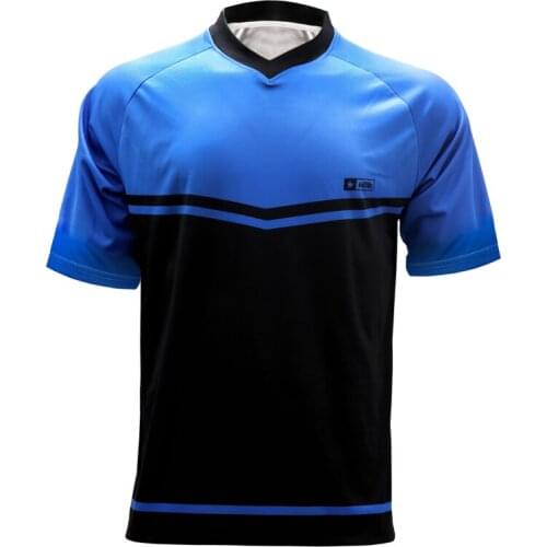 Explosion Bicycle Shirt MTB Jersey Downhill Jersey Off Road Motorcycle Racing Jersey Mens Breathable Blue Short Sleeve T-shirt