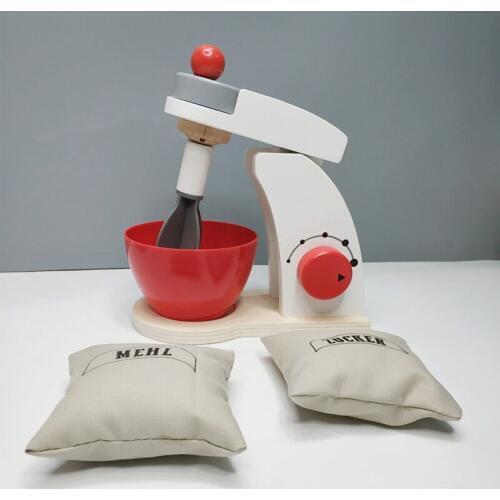 Play house toy wooden mixer breakfast combination afternoon tea early education simulation toy children chef toy
