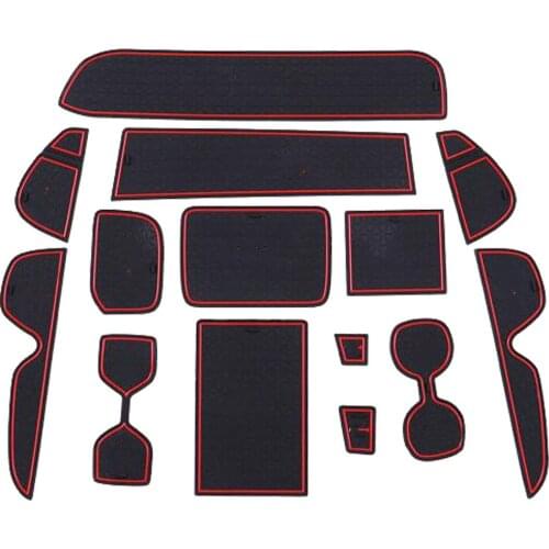 14Pcs Car Interior Anti-Slip Mat For Phone Gate Slot Mats Cup Rubber Pads Rug For Toyota RAV4 2019 2020 Car Stickers Accessories