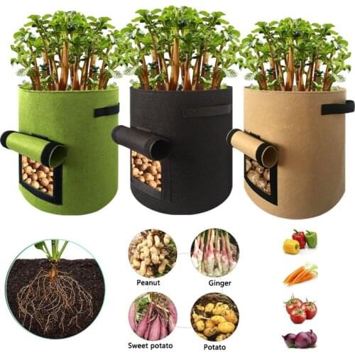 5/7/10 Gallon Potato Potted Plant Planting Bag Jardin Planting Bag Home Garden Fruit Fabric Planting Moisturizing Bag