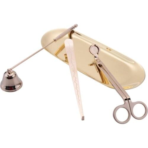 4Pcs Candle Accessory Set Candle Extinguisher Stainless Wick Cutter Trimmer Candle Snuffer Trimmer Tool Home Decor For Party Wed