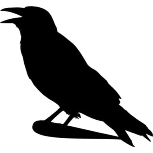 Personality Crow Bird on Tree Branch Car Sticker Motorcycle Decal Window Waterproof Accessories PVC 15cm X 14cm